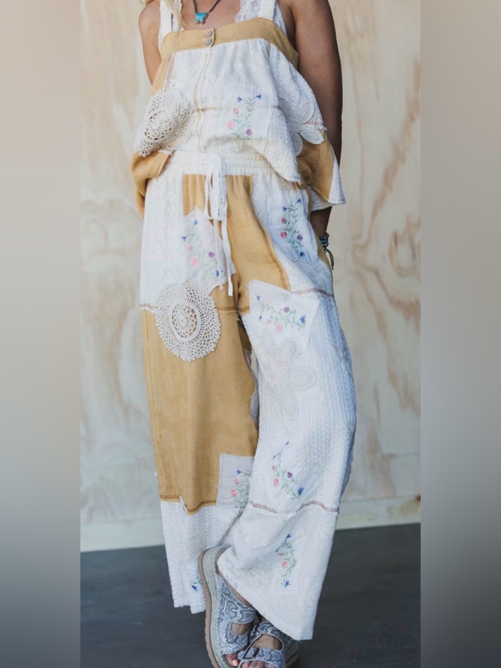 POL Honey Stitch Boho Pants